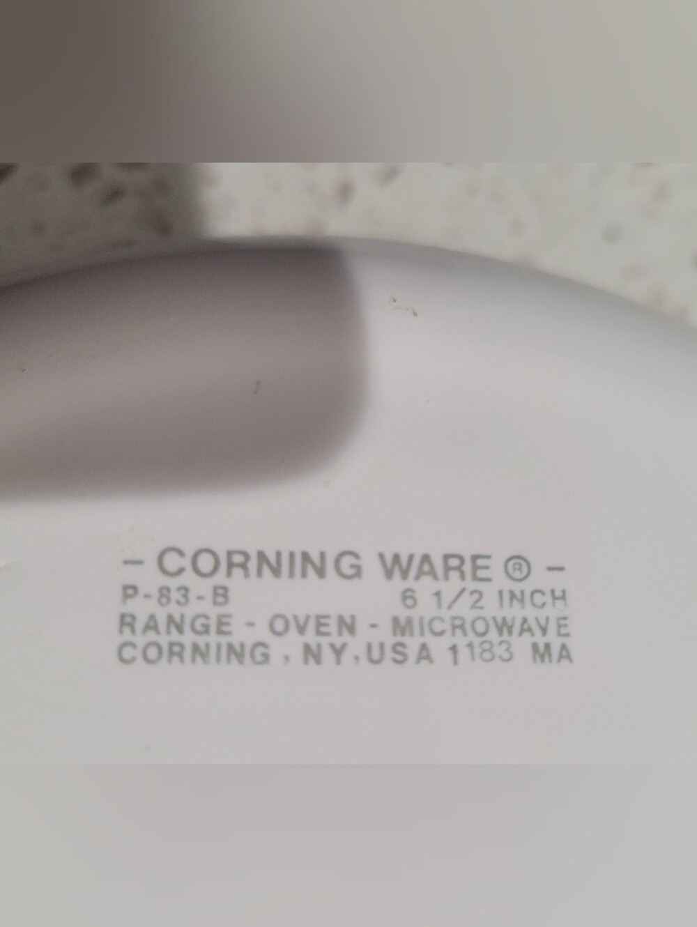 VTG Corning Ware White Cornflower Blue 6.5" Skillet with Glass Lid - Picture 6 of 9